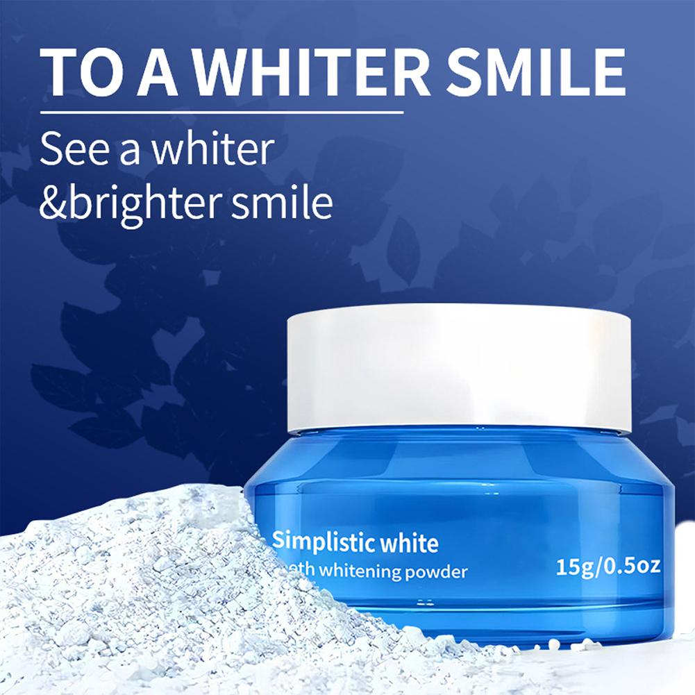 Teeth Whitening Near Me - مسحوق تبييض الأسنان الأبيض البسيط لإزالة