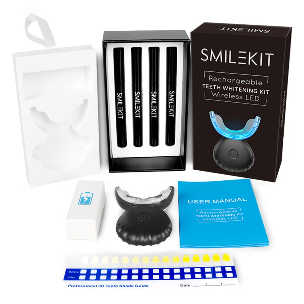 طقم تبييض الأسنان صغير 16 LED  - مراجعة Teeth Whitening Pens وسعره